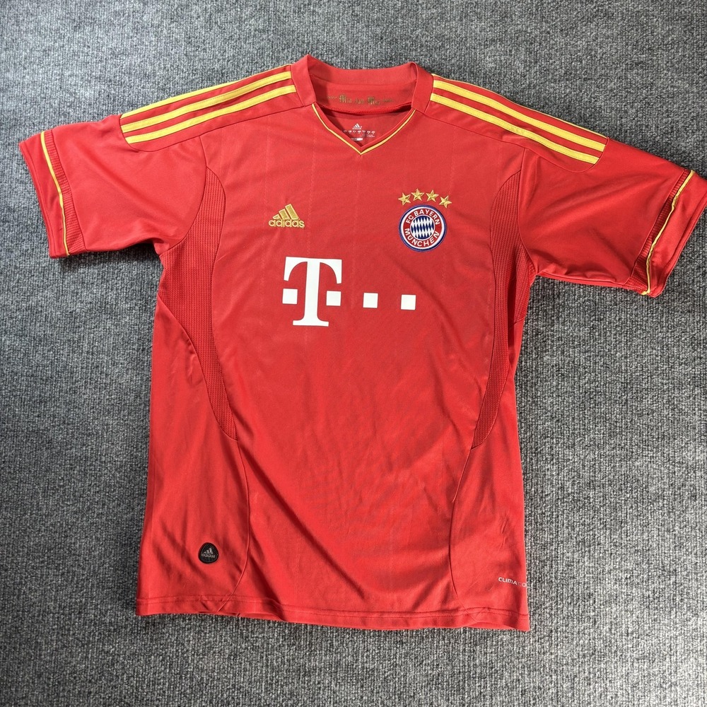 Bayern Munich Jersey Mens Medium Red Soccer Football Adidas Gomez 33 ClimaCool